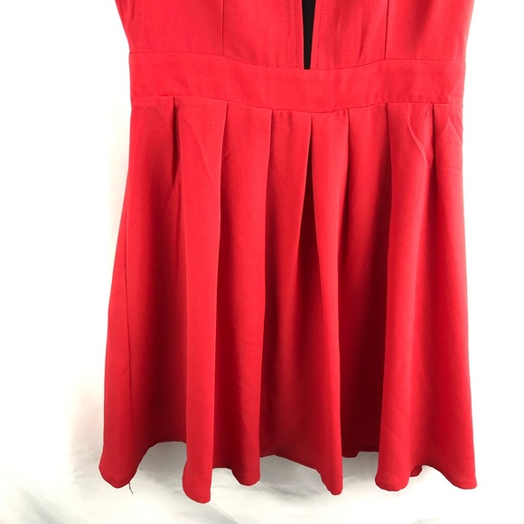 Sugar Lips Pink and Black Mesh Panel Mini Dress - Picture 4 of 6